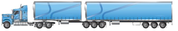 Nine Axle B-Double Combination